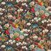 GP & J Baker Rockbird Velvet Indigo Fabric