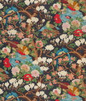 GP & J Baker Rockbird Velvet Indigo Fabric