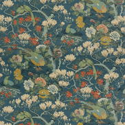 GP & J Baker Rockbird Velvet Teal Fabric