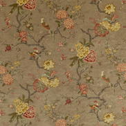 GP & J Baker Oriental Bird Velvet Mole Fabric