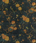 GP & J Baker Oriental Bird Velvet Teal Fabric