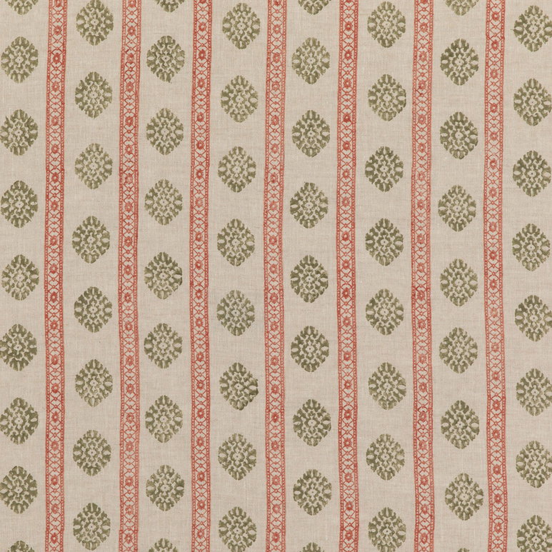 GP &amp; J Baker Alma Red/Green Fabric