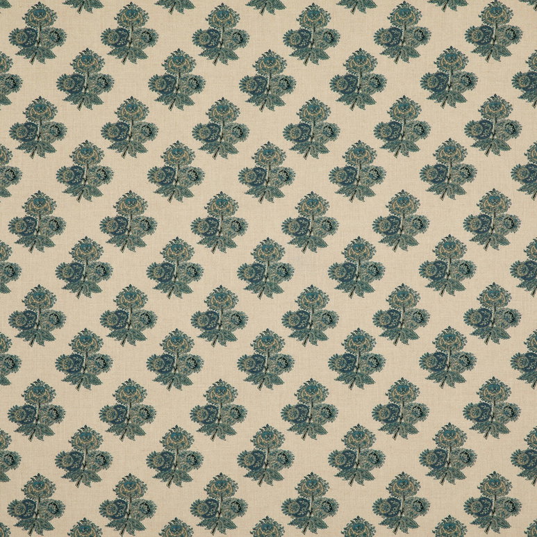 GP &amp; J Baker Poppy Paisley Indigo Fabric