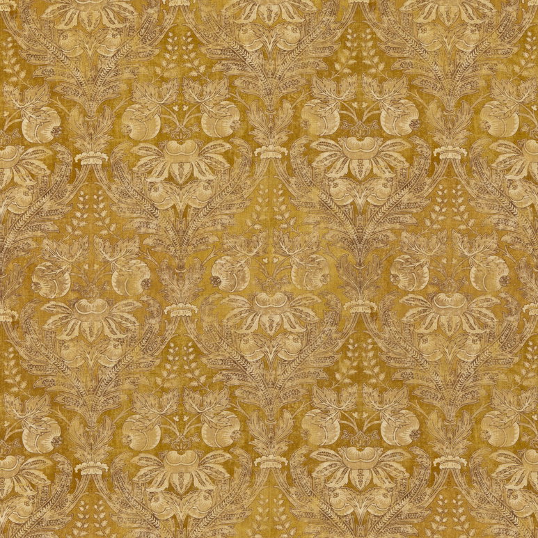 GP &amp; J Baker Lapura Damask Ochre Fabric