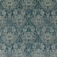 GP & J Baker Lapura Velvet Blue Fabric