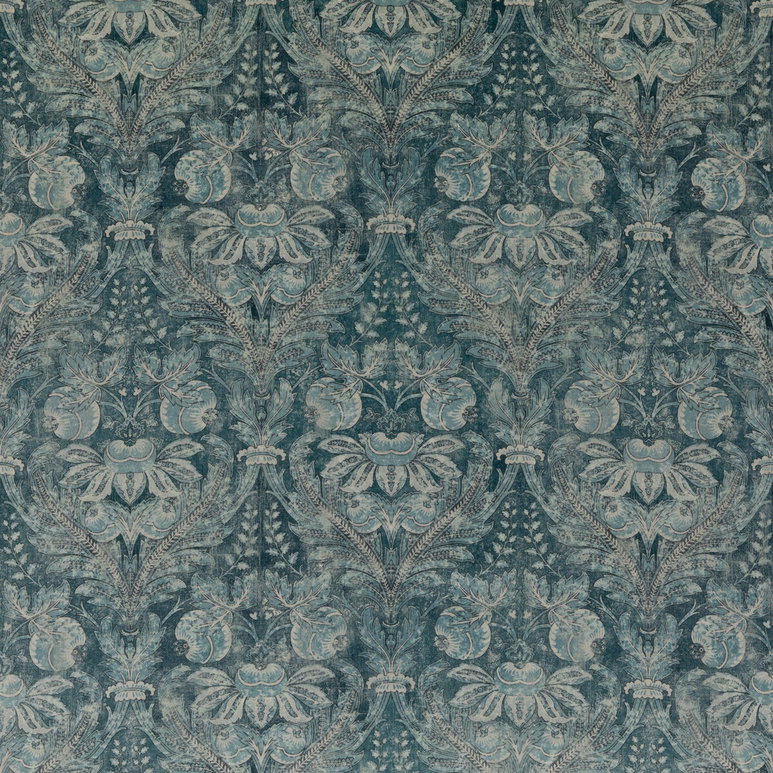GP &amp; J Baker Lapura Velvet Blue Fabric