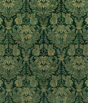 GP & J Baker Lapura Velvet Emerald Fabric