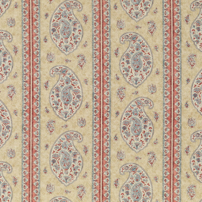 GP &amp; J Baker Coromandel Red/Blue Fabric