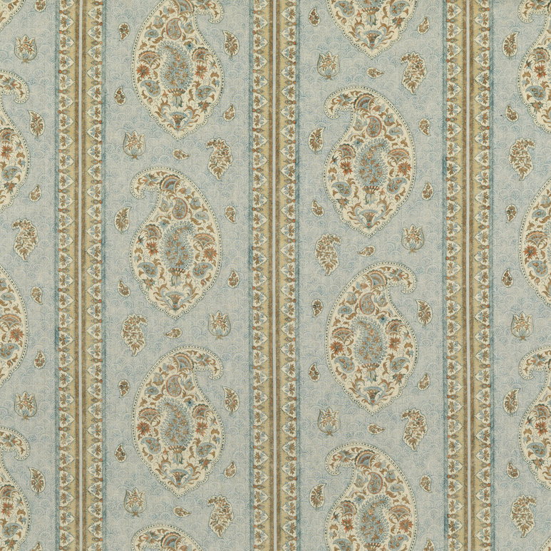 GP &amp; J Baker Coromandel Blue/Sand Fabric