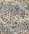 GP & J Baker Ramayana Red/Blue Fabric