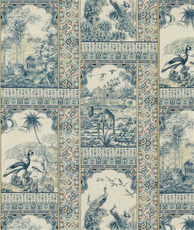GP & J Baker Indienne Toile Red/Blue Fabric