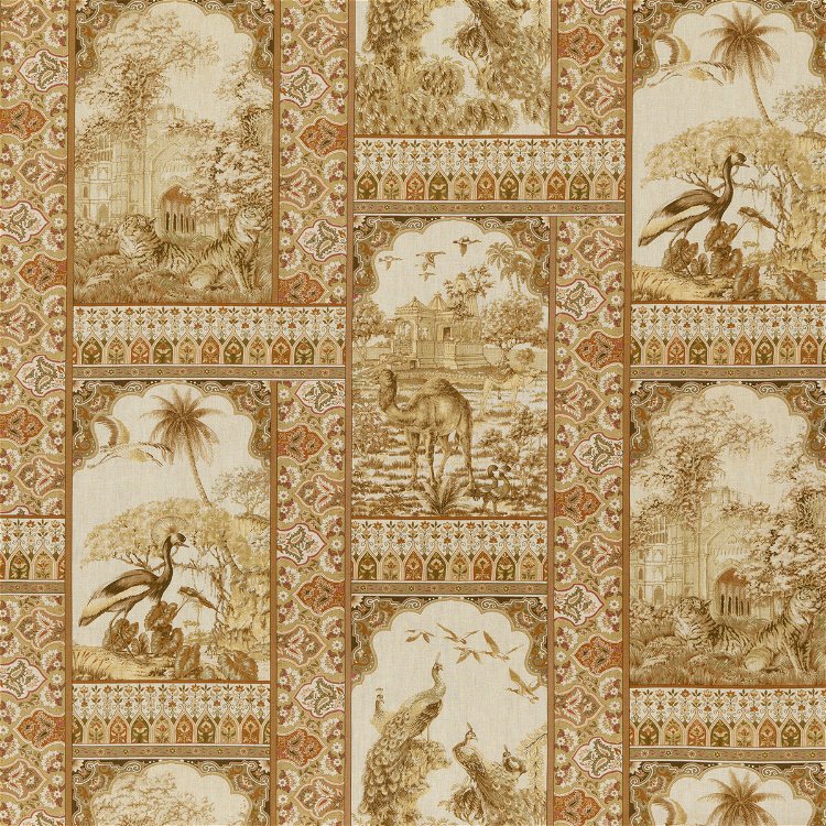 GP & J Baker Indienne Toile Tobacco Fabric