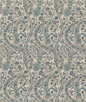 GP & J Baker Bukhara Paisley Blue Fabric