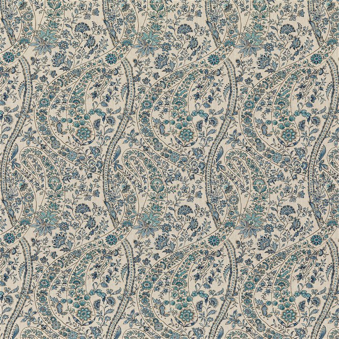 GP &amp; J Baker Bukhara Paisley Blue Fabric