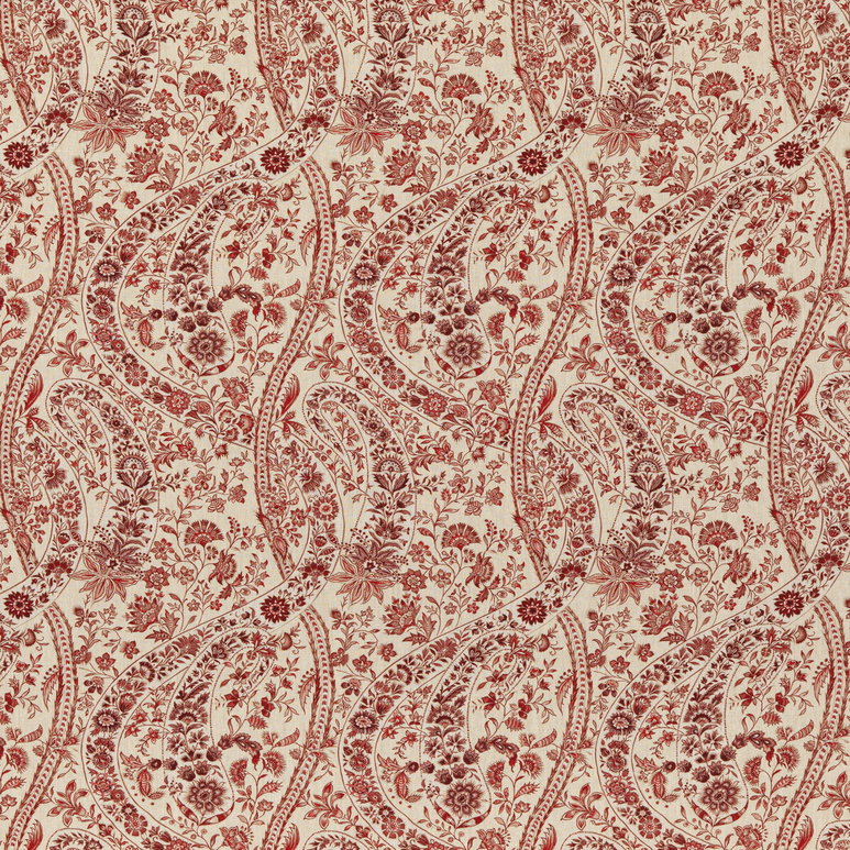 GP &amp; J Baker Bukhara Paisley Red Fabric