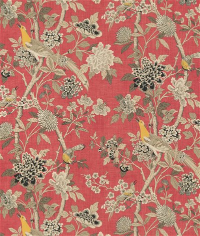 GP & J Baker Hydrangea Bird Old Rose Fabric