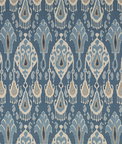 GP & J Baker Ikat Bokhara Blue Fabric