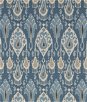 GP & J Baker Ikat Bokhara Blue Fabric