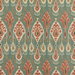 GP & J Baker Ikat Bokhara Teal Fabric