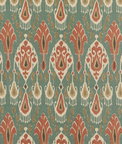 GP & J Baker Ikat Bokhara Teal Fabric
