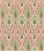 GP & J Baker Ikat Bokhara Rose/Green Fabric