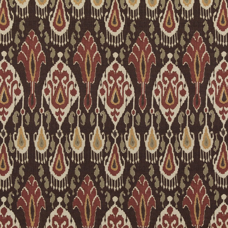 GP &amp; J Baker Ikat Bokhara Espresso Fabric