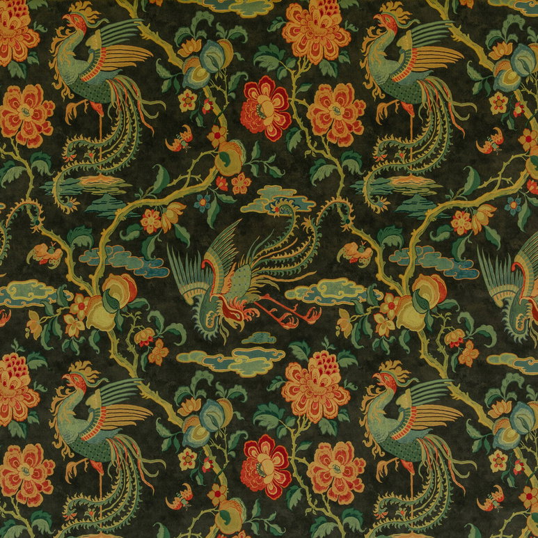 GP &amp; J Baker Chifu Velvet Charcoal/Multi Fabric