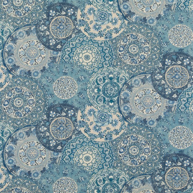 GP &amp; J Baker Imari Blue Fabric