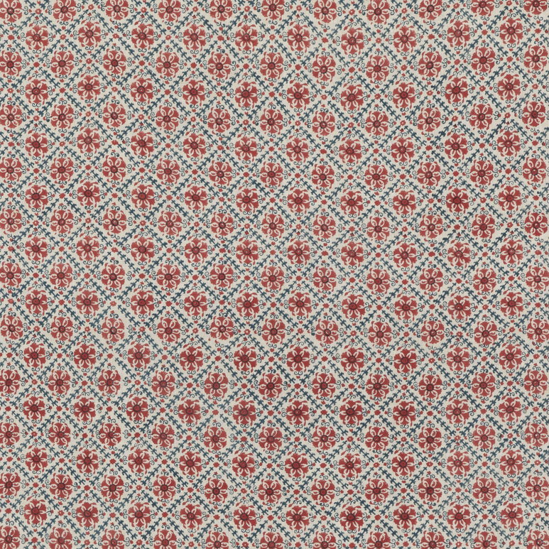 GP &amp; J Baker Camden Trellis Red/ Blue Fabric