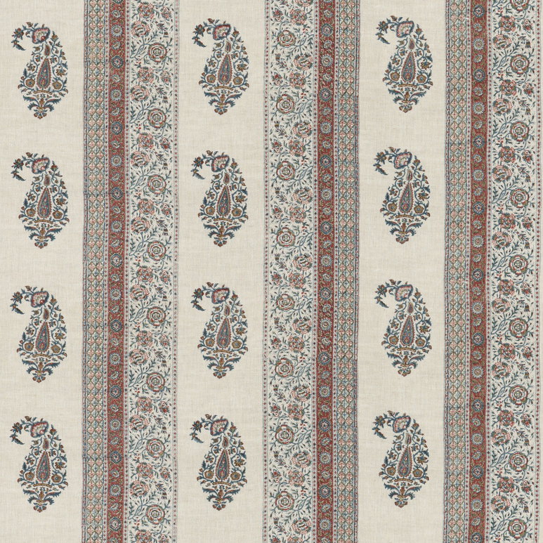 GP &amp; J Baker Portobello Red/Blue Fabric