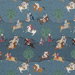 GP & J Baker Caspian Indigo/Red Fabric