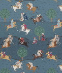 GP & J Baker Caspian Indigo/Red Fabric