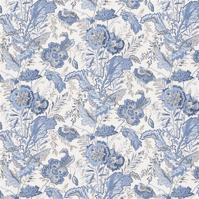 GP &amp; J Baker Indienne Flower Blue Fabric