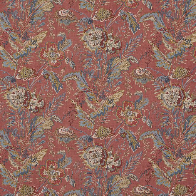 GP &amp; J Baker Indienne Flower Red Fabric