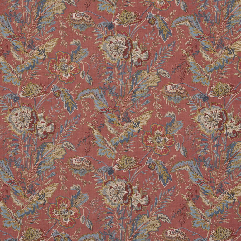 GP &amp; J Baker Indienne Flower Red Fabric