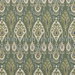 GP & J Baker Ikat Bokhara Linen Emerald Fabric
