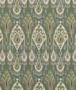 GP & J Baker Ikat Bokhara Linen Emerald
