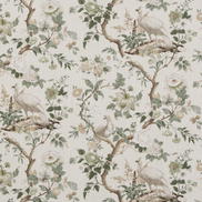 GP & J Baker Broughton Rose Green Fabric