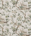 GP & J Baker Broughton Rose Green Fabric
