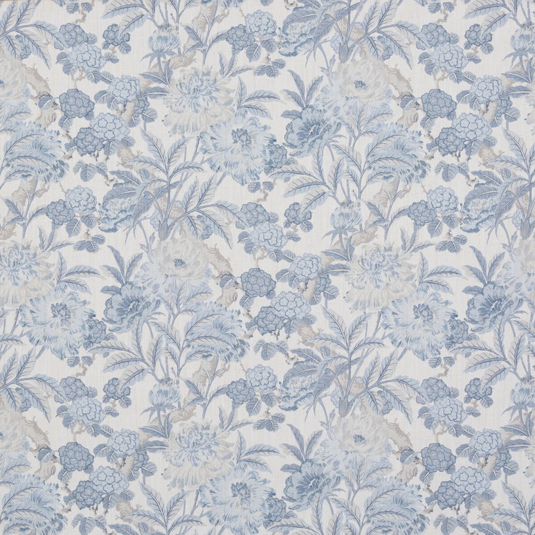 GP &amp; J Baker Summer Peony Blue Fabric
