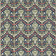 GP & J Baker Birds & Cherries Cotton Indigo Fabric