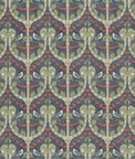 GP & J Baker Birds & Cherries Cotton Indigo Fabric