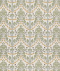 GP & J Baker Birds & Cherries Cotton Aqua Fabric