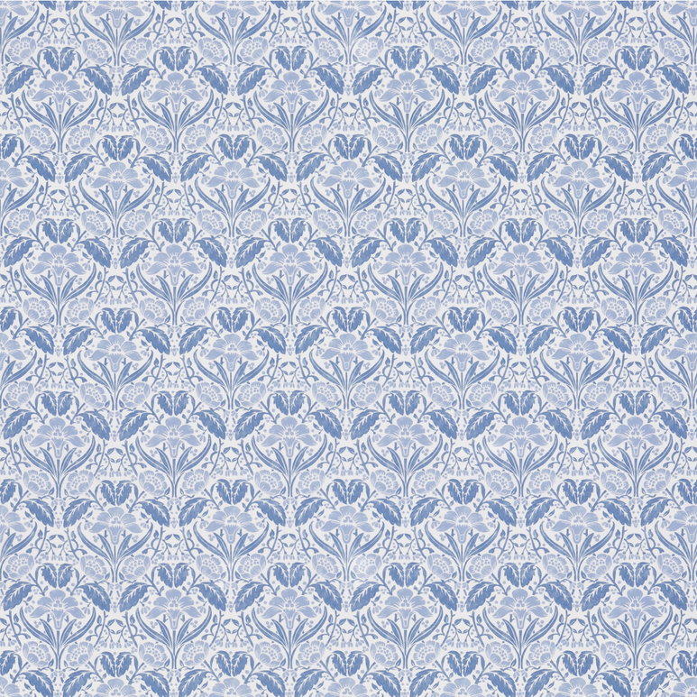 GP &amp; J Baker Iris Meadow Cotton Blue Fabric