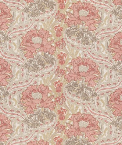 GP & J Baker Brantwood Cotton Coral/Sand Fabric