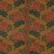GP & J Baker Brantwood Velvet Rose/Green Fabric