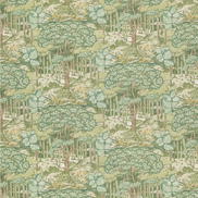 GP & J Baker Ruskin Cotton Green Fabric