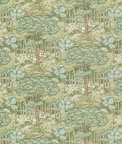 GP & J Baker Ruskin Cotton Green Fabric