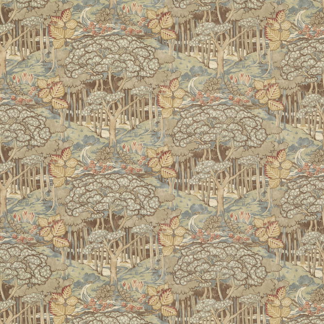 GP &amp; J Baker Ruskin Cotton Teal Fabric