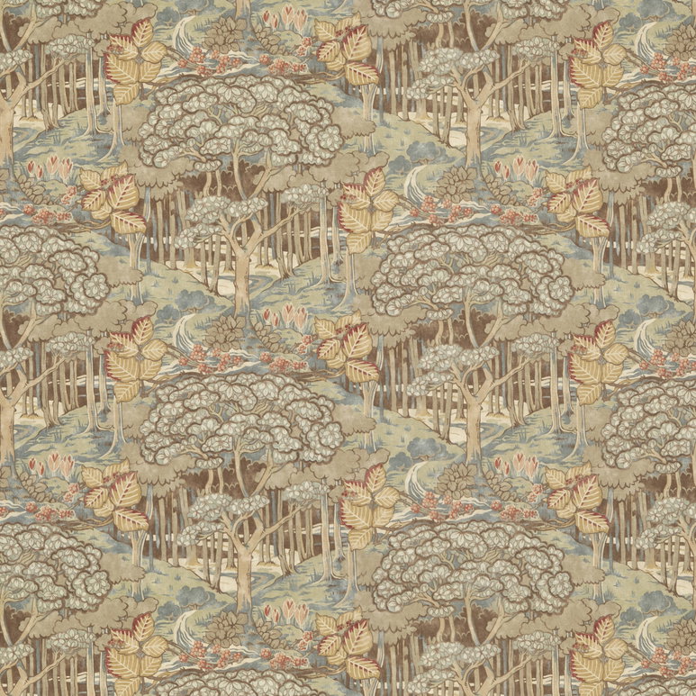 GP &amp; J Baker Ruskin Cotton Teal Fabric
